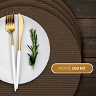 30 Jogo Americano Redondo Antiderrapante Flex Resistente Cf