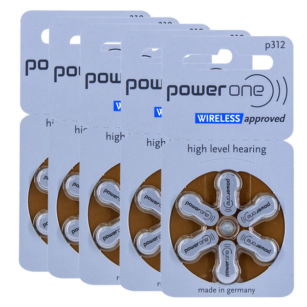 30 Pilhas P312 Power One Baterias Pr41 Aparelho Auditivo