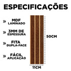 30 Placas Adesivas Painel De Parede Ripado Montável Mdf 50x11