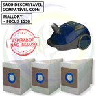 30 Saco Descartável Para Aspirador De Pó Mallory Focus 1550