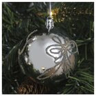 36 Bolas Enfeite Natalino Árvore De Natal Prata 80mm