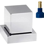 3 Acabamento Registro Quadrado Cromado + Conversor Fabrimar