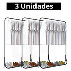 3 Arara Para Lavanderia 130 Cm