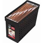 3 Arquivos Estreitos Com Furações 42x16,5x27cm Ordene Pretos