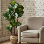3 Árvores Realistas 120cm Artificiais Planta Grande Ficus Lyr