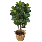 3 Árvores Realistas 120cm Artificiais Planta Grande Ficus Lyr