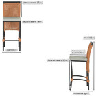 3 Banqueta Em Alumínio Roma Preta Corda Náutica Tecido 3