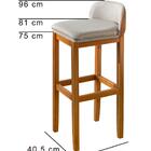 3 Banquetas Alta Com Encosto Moderna Para Balcao De Cozinha L