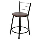 3 Banquetas Baixa Para Cozinha Epoxi Preta Marrom