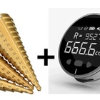 3 Brocas Escalonada 12mm/20mm/32mm + Fita Métrica Eletrônica