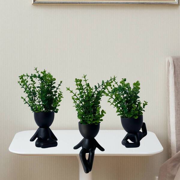 3 Buquês De Mini Eucalipto Artificial Para Arranjos Permanent