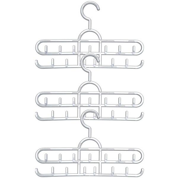 3 Cabides De Cintos 13 Ganchos Cada Organizador Múltiplo Clos