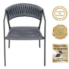 3 Cadeiras Atenas Tricô Náutico E Alumínio Com Proteção Uv Pa