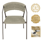 3 Cadeiras Atenas Tricô Náutico E Alumínio Com Proteção Uv Pa