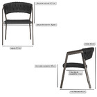 3 Cadeiras Atenas Tricô Náutico E Alumínio Com Proteção Uv Pa