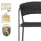 3 Cadeiras Atenas Tricô Náutico E Alumínio Com Proteção Uv Pa