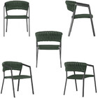 3 Cadeiras Atenas Tricô Náutico E Alumínio Com Proteção Uv Pa