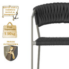 3 Cadeiras Atenas Tricô Náutico E Alumínio Com Proteção Uv Pa