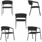 3 Cadeiras Atenas Tricô Náutico E Alumínio Edícula E Cozinha