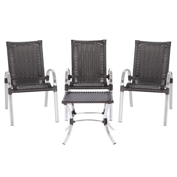 3 Cadeiras Colombia 1 Mesa Baixa Colombia Para Área Externa,