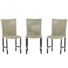 3 Cadeiras Corda Náutica Cannes Em Alumínio Com Pintura Eletr