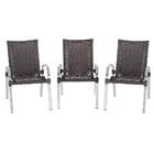 3 Cadeiras De Area Em Aluminio E Fibra Sintetica Colombia Ide