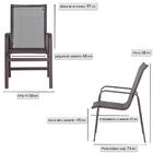 3 Cadeiras De Area Em Aluminio E Tela Sling Clássic E 1 Mesa