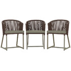 3 Cadeiras De Jantar Área Noronha Em Alumínio Com Pintura Fen