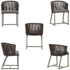 3 Cadeiras De Jantar Área Noronha Em Alumínio Com Pintura Fen