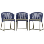 3 Cadeiras De Jantar Área Noronha Em Alumínio Com Pintura Fen