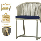 3 Cadeiras De Jantar Área Noronha Em Alumínio Com Pintura Fen