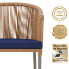 3 Cadeiras De Jantar Área Noronha Em Alumínio Com Pintura Fen