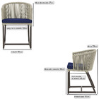 3 Cadeiras De Jantar Área Noronha Em Alumínio Com Pintura Mar