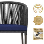 3 Cadeiras De Jantar Área Noronha Em Alumínio Com Pintura Mar