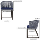 3 Cadeiras De Jantar Área Noronha Em Alumínio Com Pintura Mar