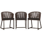 3 Cadeiras De Jantar Área Noronha Em Alumínio Com Pintura Mar