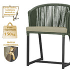 3 Cadeiras De Jantar Área Noronha Em Alumínio Com Pintura Pre