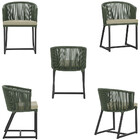 3 Cadeiras De Jantar Área Noronha Em Alumínio Com Pintura Pre