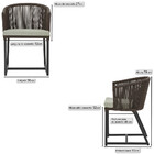 3 Cadeiras De Jantar Área Noronha Em Alumínio Com Pintura Pre