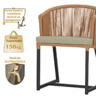 3 Cadeiras De Jantar Área Noronha Em Alumínio Com Pintura Pre