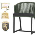 3 Cadeiras De Jantar Área Noronha Em Alumínio Com Pintura Pre