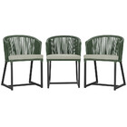 3 Cadeiras De Jantar Área Noronha Em Alumínio Com Pintura Pre