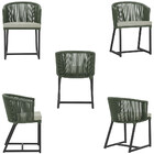 3 Cadeiras De Jantar Área Noronha Em Alumínio Com Pintura Pre