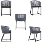 3 Cadeiras De Jantar Área Noronha Em Alumínio Com Pintura Pre