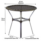 3 Cadeiras Emily E Mesa Alumínio Piscina Área Trama Original