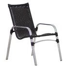 3 Cadeiras Emily E Mesa Emily Tampo Tramado Em Alumínio Trama