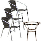 3 Cadeiras Floripa E Mesa Sem Tampo Tramado Piscina Jardim Tr