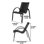 3 Cadeiras Garden Em Alumínio Pintado Para Área Externa Fibra