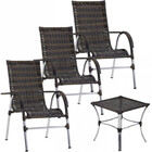 3 Cadeiras Vênus E Mesa Garden Área Externa Trama