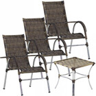 3 Cadeiras Vênus E Mesa Garden Área Externa Trama